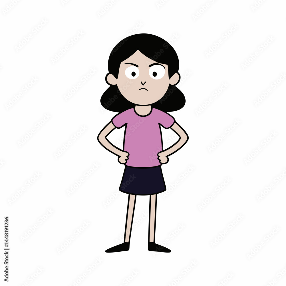 Girl standing with hands on hips Girl standing with hands on hips