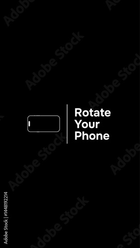 Please rotate your phone orientation. Rotate your screen for better experience. This video is horizontal. Smartphone Rotate Design.