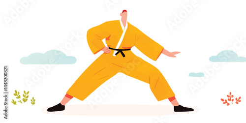 A person in yellow attire p...
