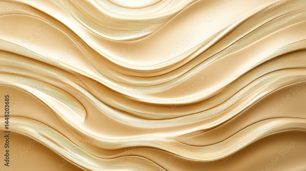 Obraz premium Soft Golden Sand Dune Background with Fine Rippling Texture