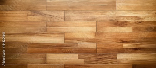 Close-up of light brown wooden floorboards with visible grain