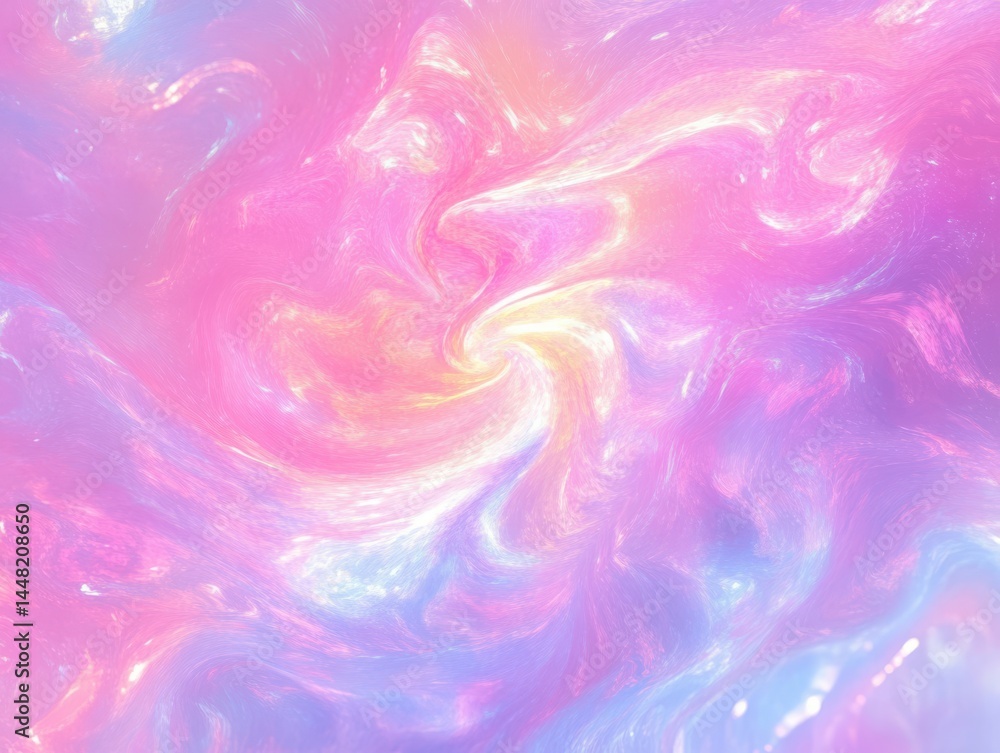 Fototapeta premium Vibrant Swirling Pink Purple Iridescent Abstract Background