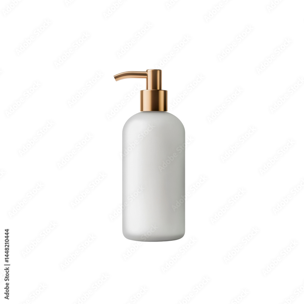 Elegant White Soap Dispenser with Gold Pump Elegant White Soap Dispenser with Gold Pump