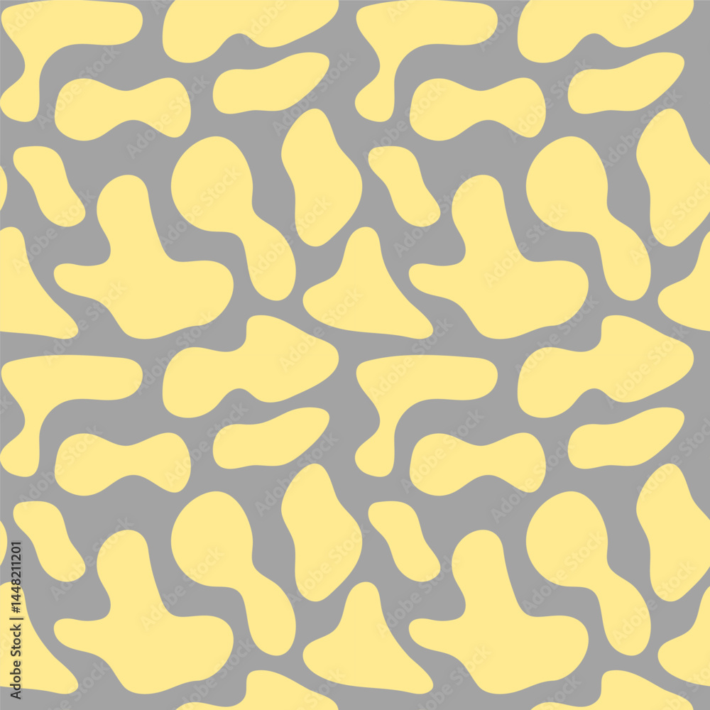 Abstract seamless pattern with yellow blurred spots on isolated background. Vector design for textile, packaging, cover design Abstract seamless pattern with yellow blurred spots on isolated background. Vector design for textile, packaging, cover design
