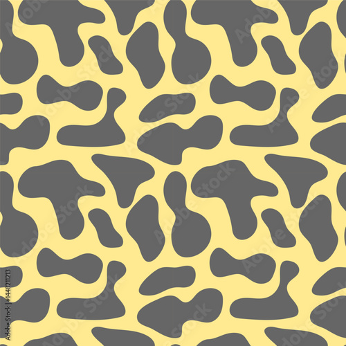 Abstract seamless pattern with blurred spots on isolated background. Vector design for textile, packaging, cover design