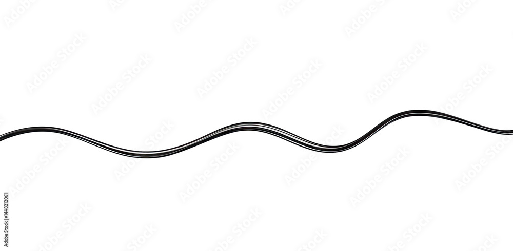 A sleek. undulating black wire gracefully curves across a minimalist background. symbolizing connectivity and modern technology. ideal for tech-related themes and design projects A sleek. undulating black wire gracefully curves across a minimalist background. symbolizing connectivity and modern technology. ideal for tech-related themes and design projects
