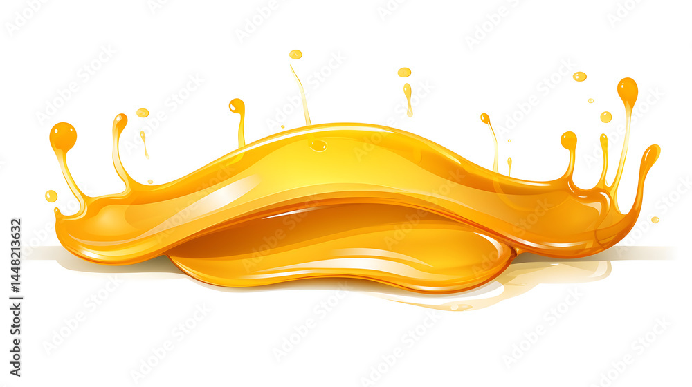 Fototapeta premium Professional Flowing Honey Frame with Delicious Bee Syrup Drips for Culinary Designs