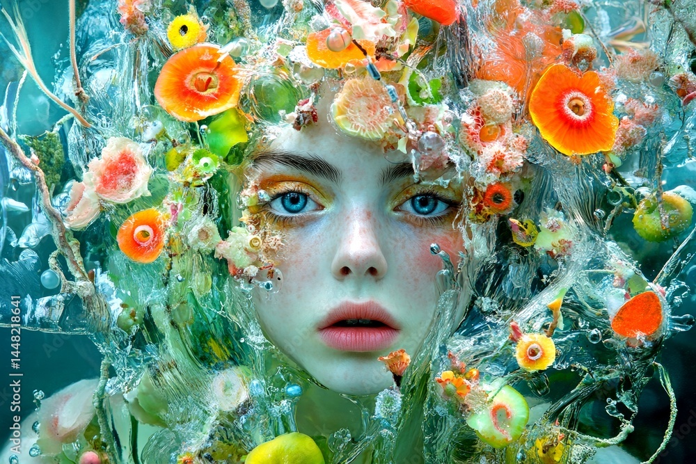 Brain fog. Medical condition. Floating lights. Hallucination - due to lsd: abstract image of physical state. Metaphorical lsd physical senses, of a mental illusion. Symptoms of mental illne.