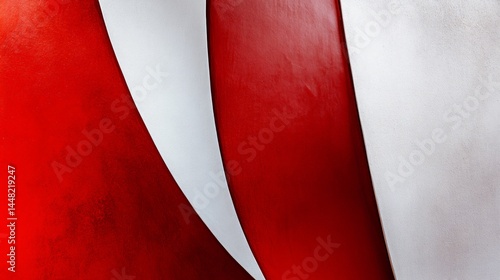 Minimalistic abstract red and white background merging in harmony made with Generative AI technology