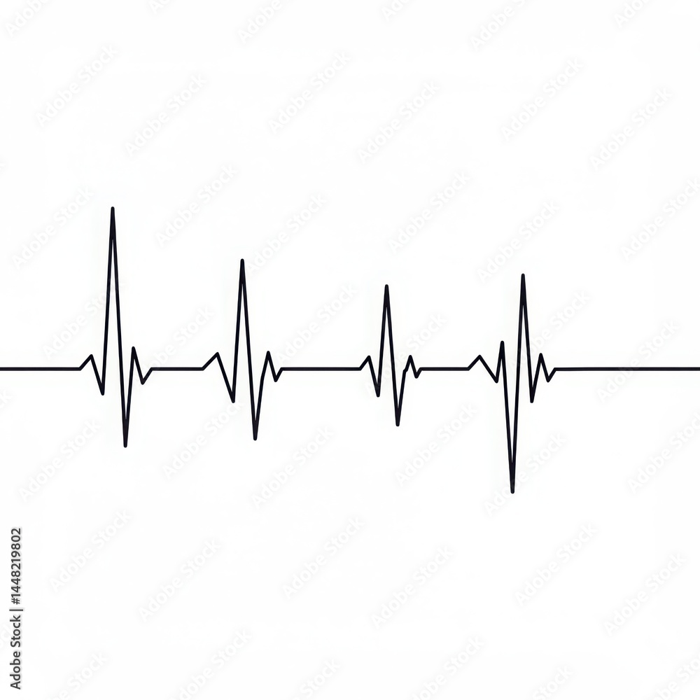 Electrocardiogram line on a plain white canvas isolated on white background Electrocardiogram line on a plain white canvas isolated on white background