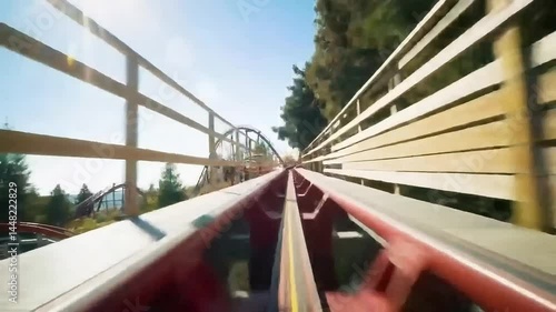 GoPro Rollercoaster POV – First-Person Thrill Ride With Sharp Turns & Steep Drops – Screaming Passengers, Cinematic 4K Adrenaline