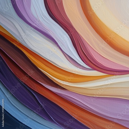 An abstract representation of nutrients flowing through the body. Abstract style, fluid shapes, colorful palette.