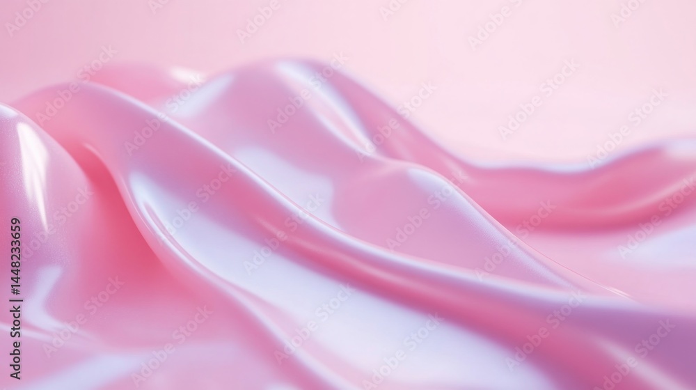 Obraz premium Abstract representation of draped, light pink fabric.