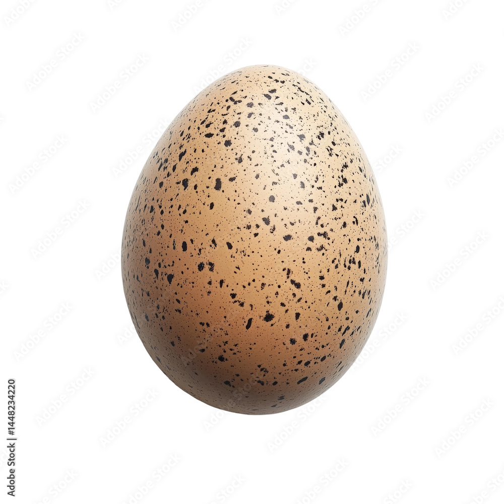 An egg with brown dots An egg with brown dots