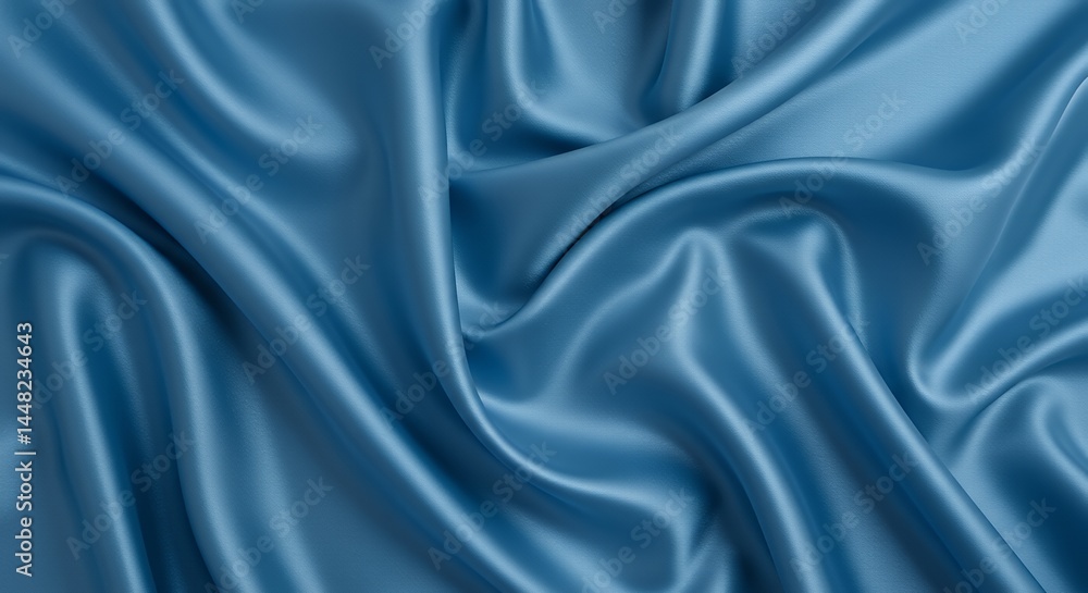 Obraz premium Blue Silk Fabric