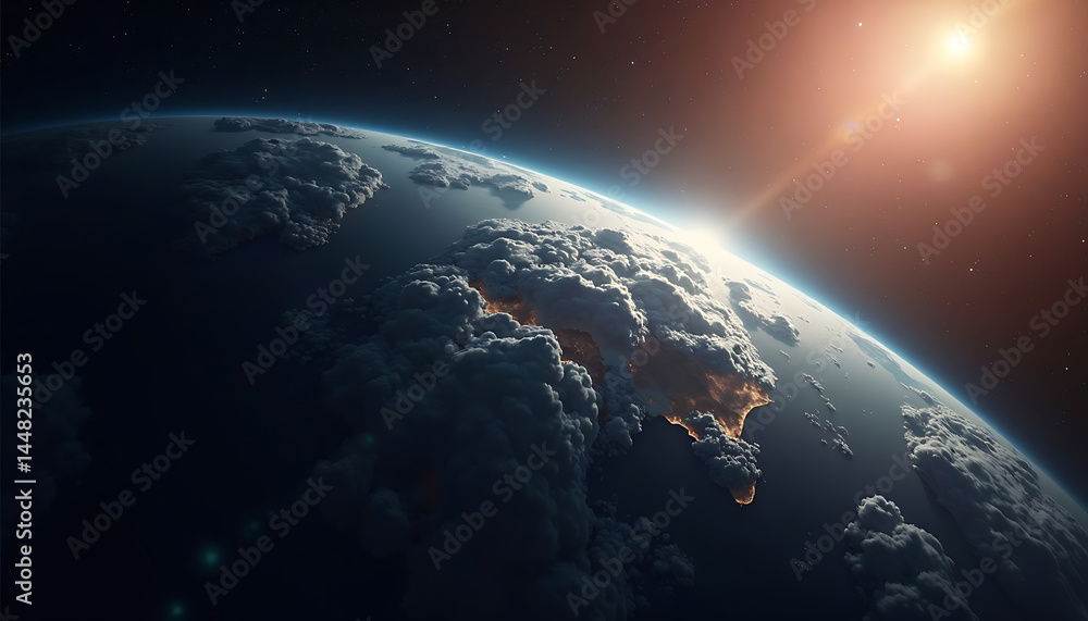 Fototapeta premium Earth from Outer Space