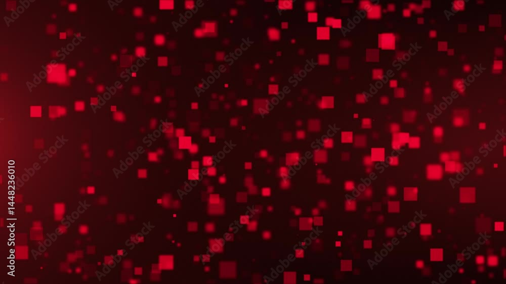 Abstract futuristic background with flying geometric figures of squares, data flow. seamless loop Abstract futuristic background with flying geometric figures of squares, data flow. seamless loop