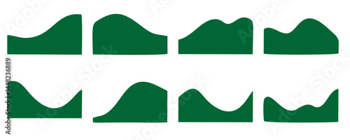 Abstract Design Element for Top and Bottom Web Page. Divider Shape for Website Set. Wave Shape, Curve Line, Drops Separator Effects Collection For Banner, Poster, App