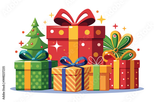 gift boxes vector illustration