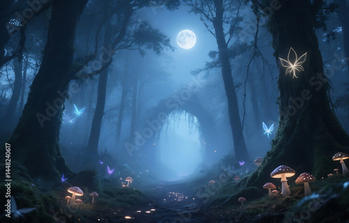 Mystical crystal cave with bioluminescent glow, glowing minerals, sacred subterranean sanctuary, enchanted underground world with spiritual and ancient energy