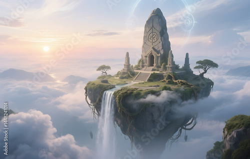 Mystical crystal cave with bioluminescent glow, glowing minerals, sacred subterranean sanctuary, enchanted underground world with spiritual and ancient energy