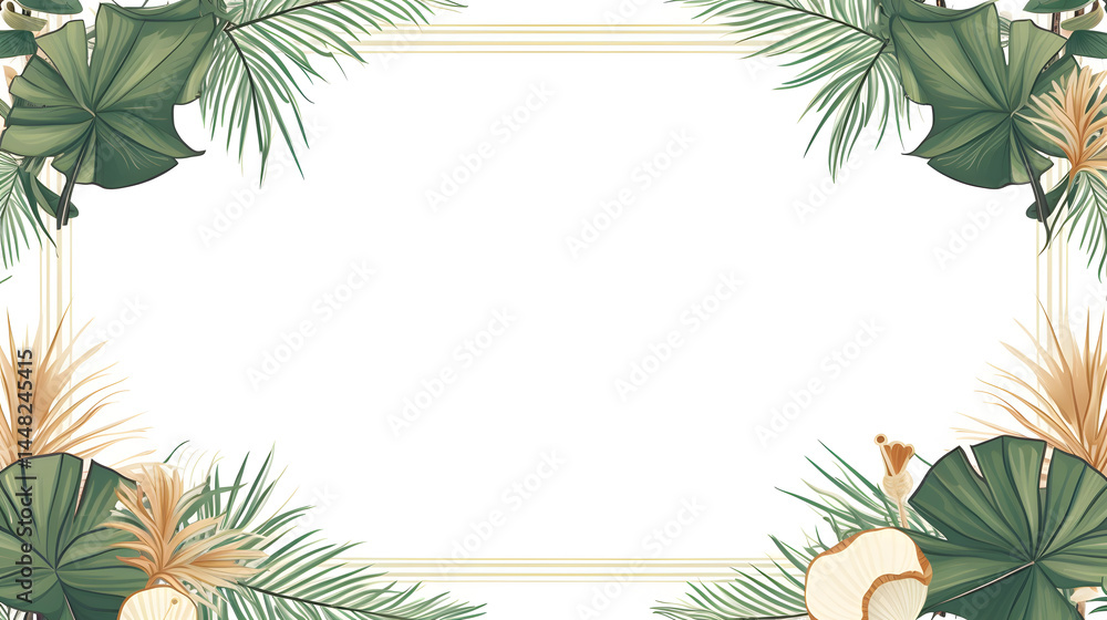 Elegant Greeting Card Design with Washingtonia Decorative Plant for Professional Use Elegant Greeting Card Design with Washingtonia Decorative Plant for Professional Use