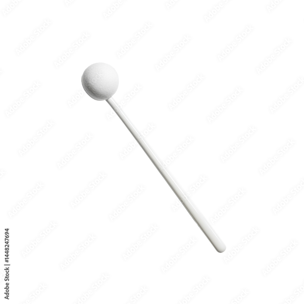 White lollipop on a stick, isolated on black background White lollipop on a stick, isolated on black background
