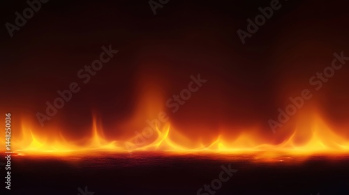 Obraz na płótnie Minimalist fire background with glowing soft flames gently rising from the bottom edge on a dark gradient, ideal for abstract design, warmth themes, or elegant visual storytelling. Moody background. w salonie