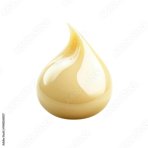 Creamy Droplet of Condensed Milk or Caramel Sauce