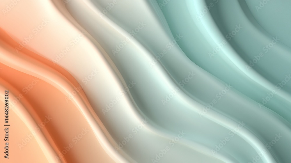 Fototapeta premium Abstract gradient curves with soft transitions for calming background design