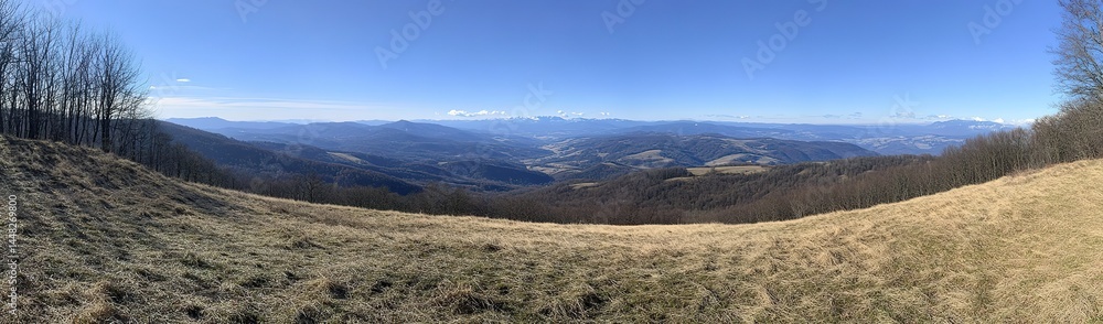 Panoramic Mountain View Of City Valley Panoramic Mountain View Of City Valley