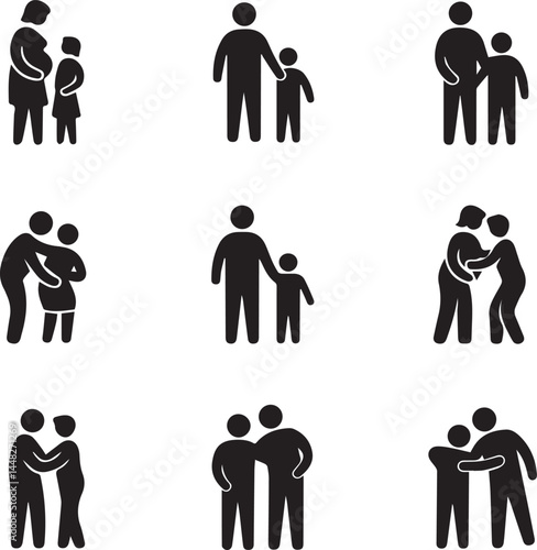 Parent and Child Relationship Icons

