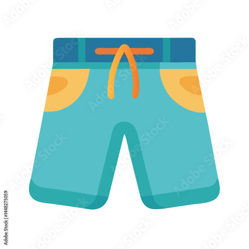 Swim Shorts Icon Representing Beachwear and Summer Casual Clothing