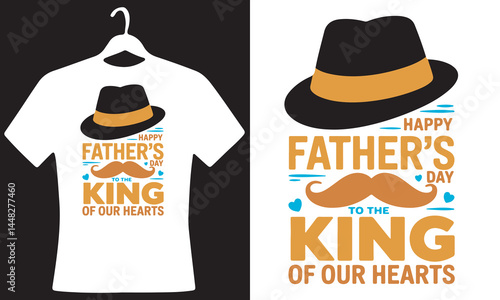 Happy father day typography t shirt design. Print ready t shirt. Father's Day Saying and quotes. 100% vector best for t shirt, pillow mug, sticker and other.