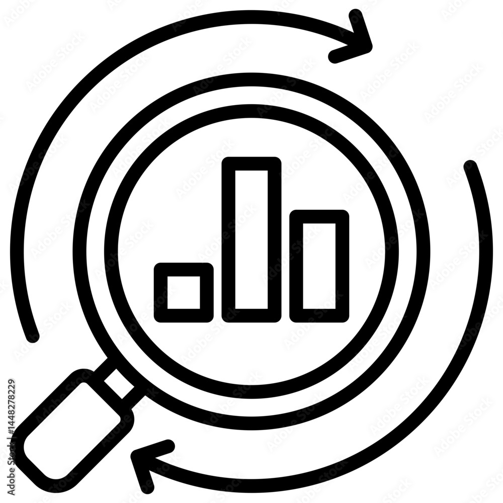 Exploratory Data Analytics - Data Analysis and Research Icon Exploratory Data Analytics - Data Analysis and Research Icon
