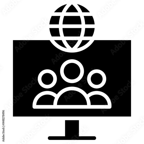 Online Community Glyph Icon