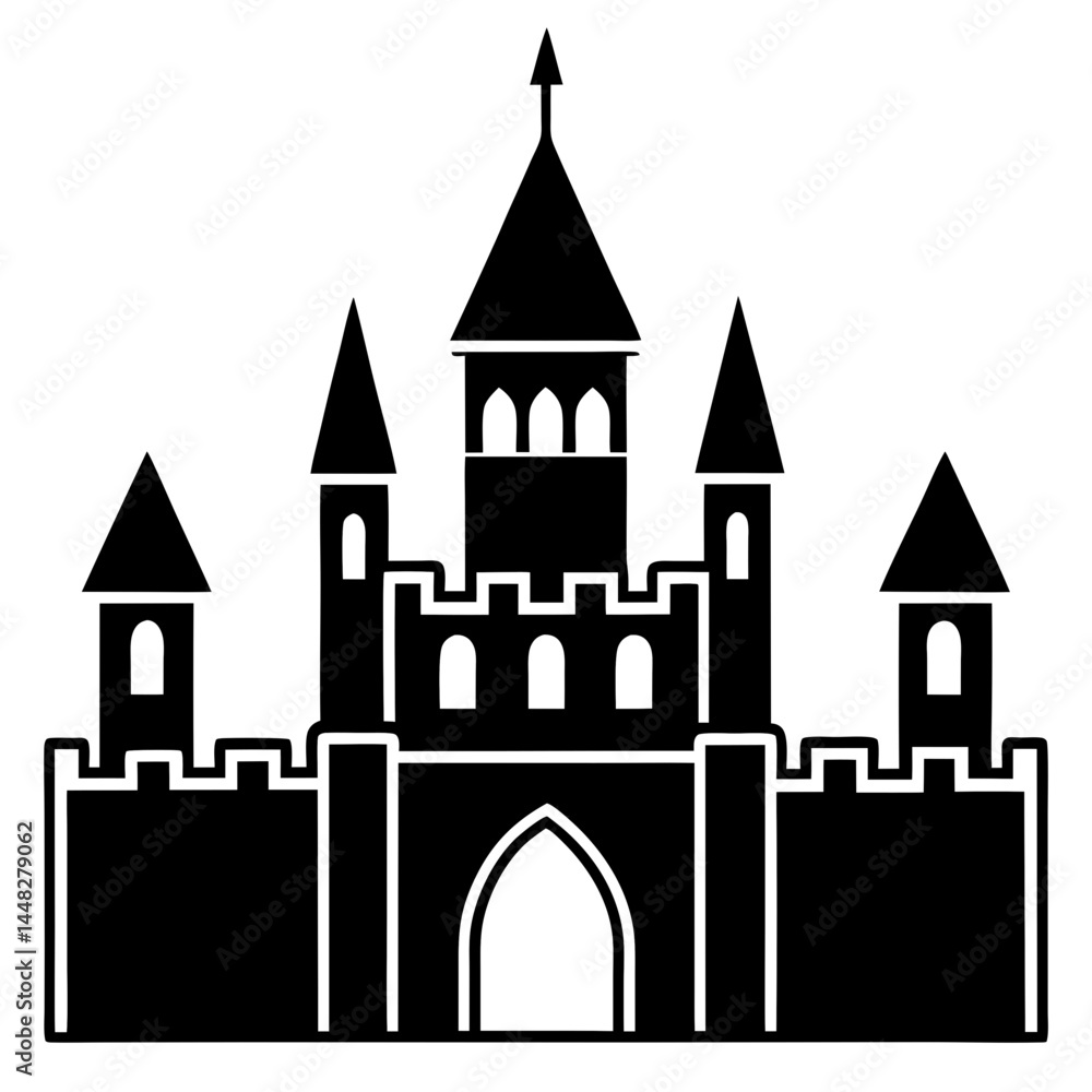 Fototapeta premium vector illustration of a castle