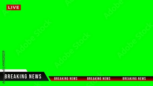 Breaking News with Green Screen Background 