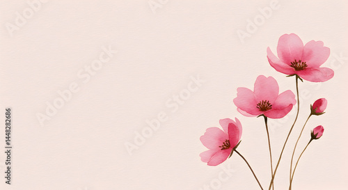 Delicate Pink Flowers with Soft Background for Serene Ambiance
