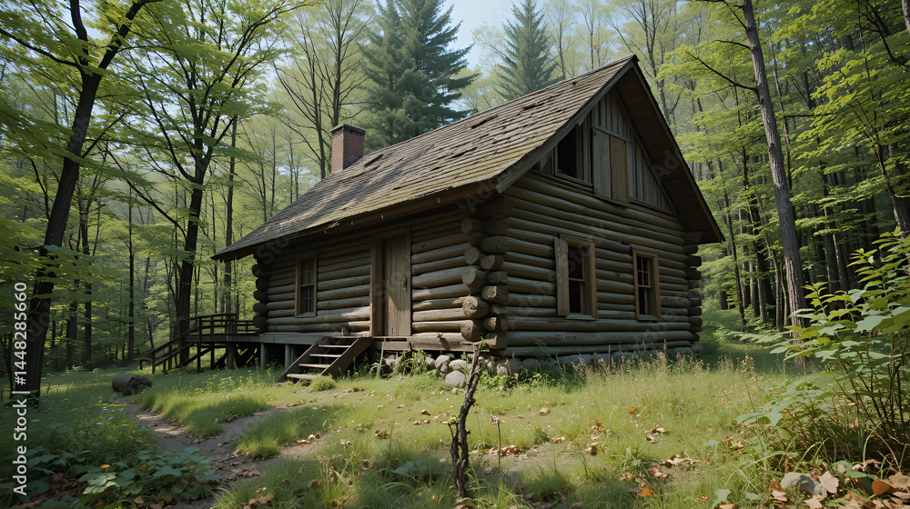 abandoned log house abandoned log house