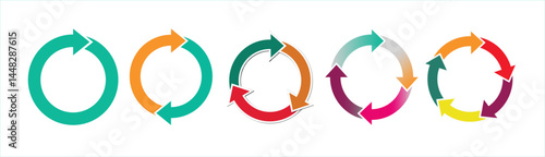 Colorful Circular Arrow Cycle Infographic Rating Concept