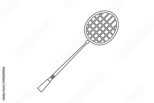 badminton shuttlecock isolated icon on white background.