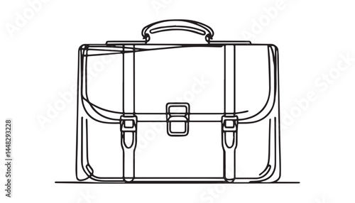 Continuous one single minimal line drawing bag