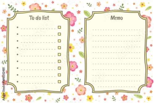 Back to school daily weekly monthly planner with floral flower decoration background journal list memo classroom timetable schedule for kids student teacher in purple pink hand drawing template