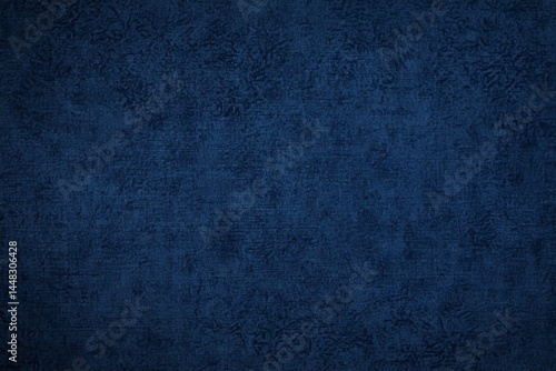Dark blue background, textured dark denim background with a soft, grainy texture and a subtle, seamless pattern in a vintage style