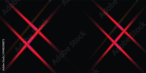 Neon light laser lines vector set isolated on black. Colorful abstract electric rays and fluorescent LED lights.