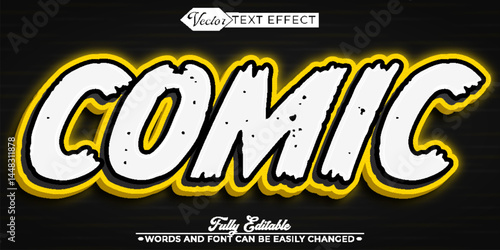 Comic Book Vector Editable Text Effect Template
