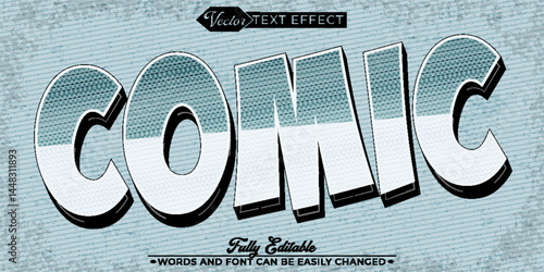 Comic Book Vector Editable Text Effect Template