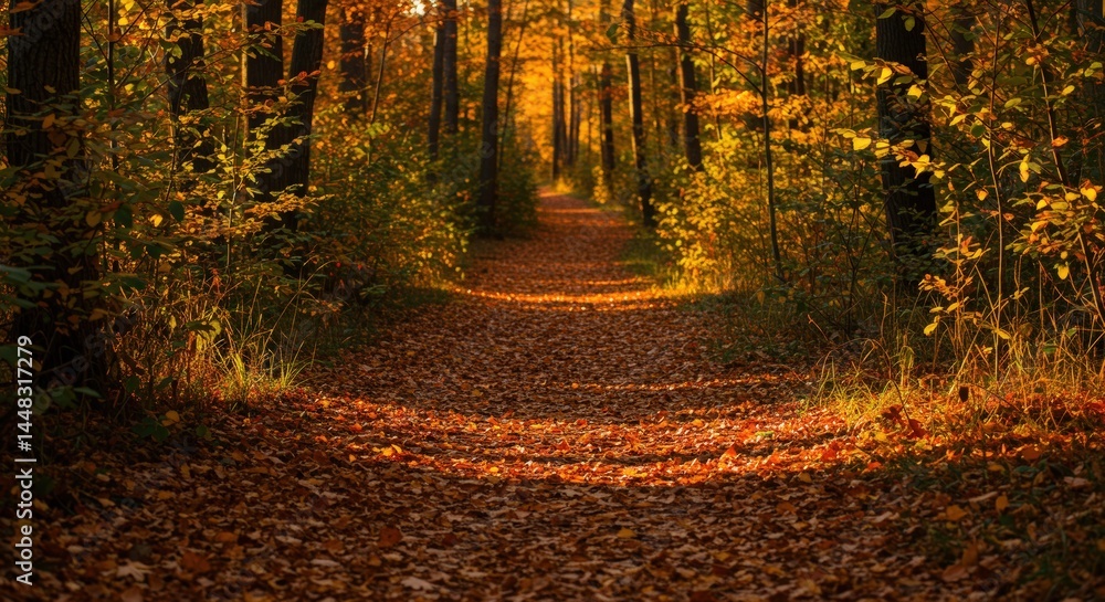 Obraz premium path in autumn forest