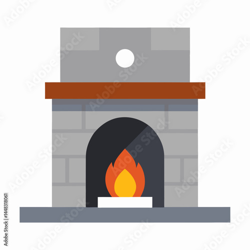 illustration of a burning stove